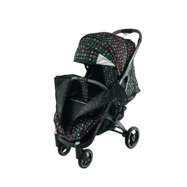 

Коляска Yoya Plus Pro-21 на молнии с Большим дождевиком Черная с зеленым LV Black