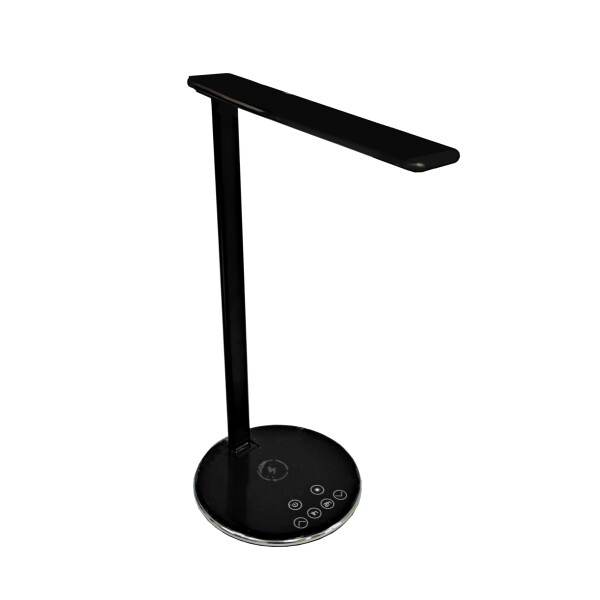 

Лампа настольная светодиодная (LED) VRTIA светильник сенсорный NEW QI 2 в 1 USB черная + беспроводная зарядка