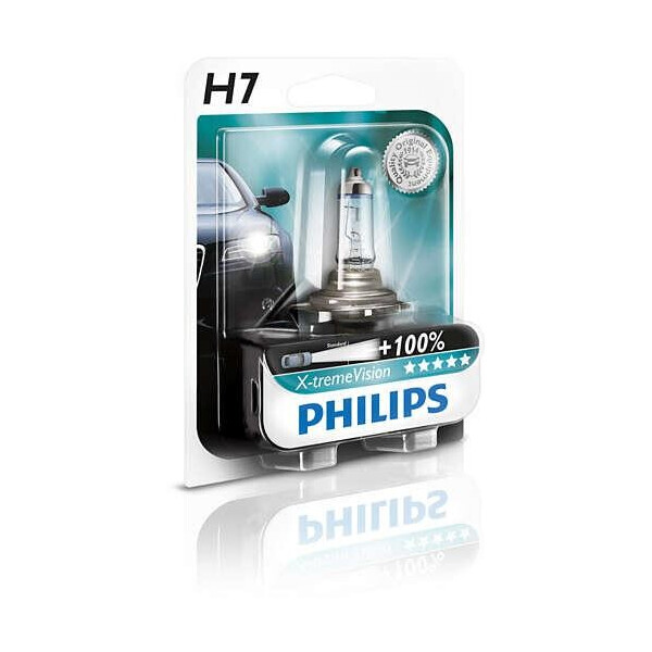 Акція на Авто лампа H7 PHILIPS 55W 12V PX26d X-treme Vision+130% від Allo UA