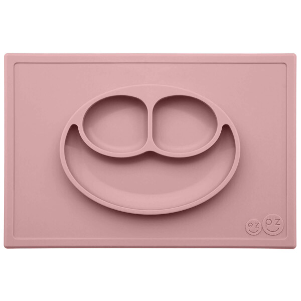 

Силиконовая тарелка коврик EZPZ Happy mat розовый (HAPPY MAT BLUSH)