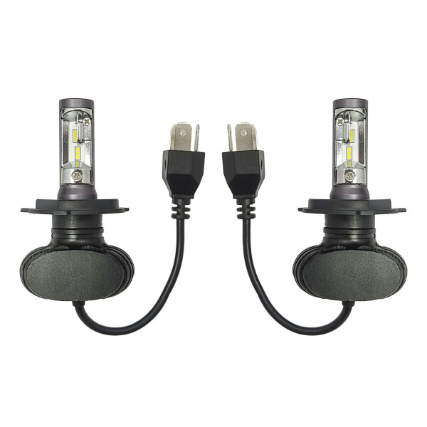 

Светодиодные лампы Н-4. LED лампы H4 6000K 4000Lm. 12-24V \ SVS S1. Тип охлаждения - радиатор. Пр-во Корея.