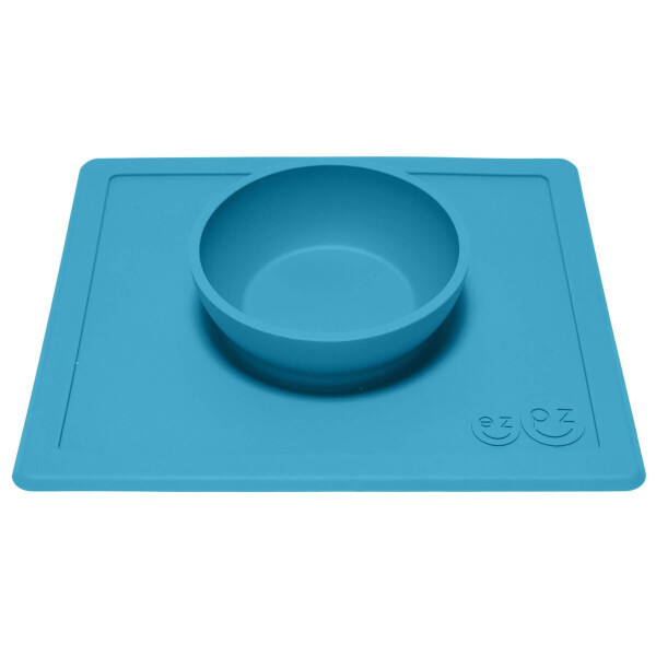 

Силиконовая тарелка коврик EZPZ Happy bowl голубой (HAPPY BOWL BLUE)