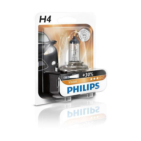 Акция на Авто лампа H4 PHILIPS 60/55W 12V P43t Premium от Allo UA
