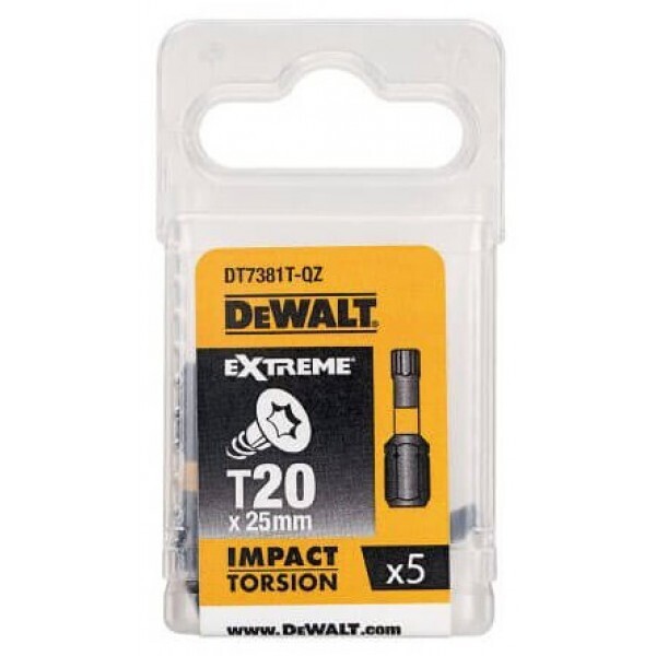 

Биты ударные DEWALT IMPACT TORSION EXTREME Т20 25 мм 5 шт (DT7381T)