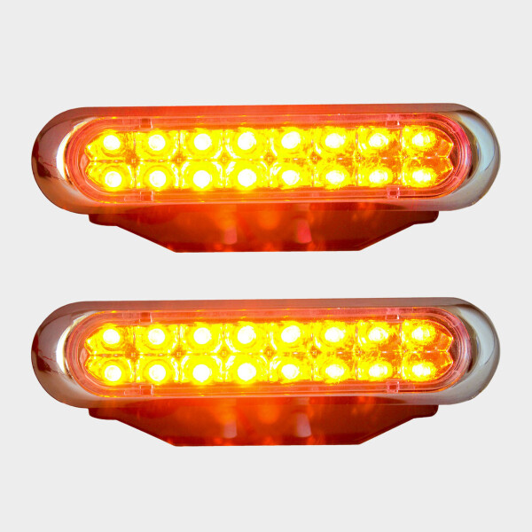 

Дневные ходовые огни с креплением HID 12 диодов желтые (TTX-1030)