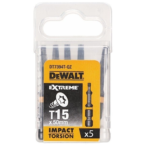 

Биты ударные DEWALT IMPACT TORSION EXTREME Т15 50 мм 5 шт (DT7394T)