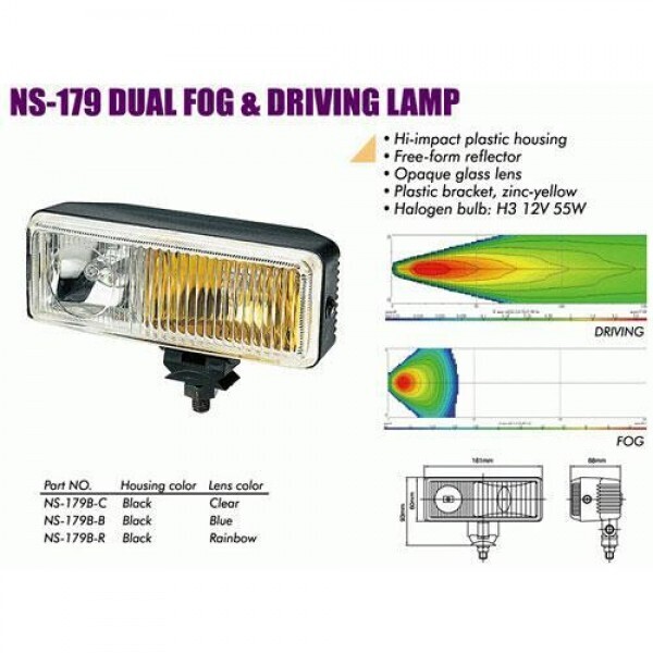 

Фары дополнительные NS-179 B-C 2xH3/12 В/55W/161*60mm (NS-179 B-C)