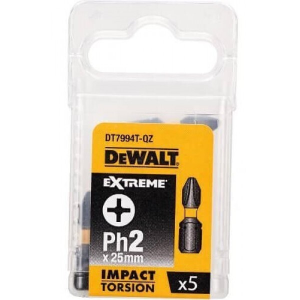 

Биты ударные DEWALT IMPACT TORSION EXTREME Ph2 25 мм 5 шт (DT7994T)