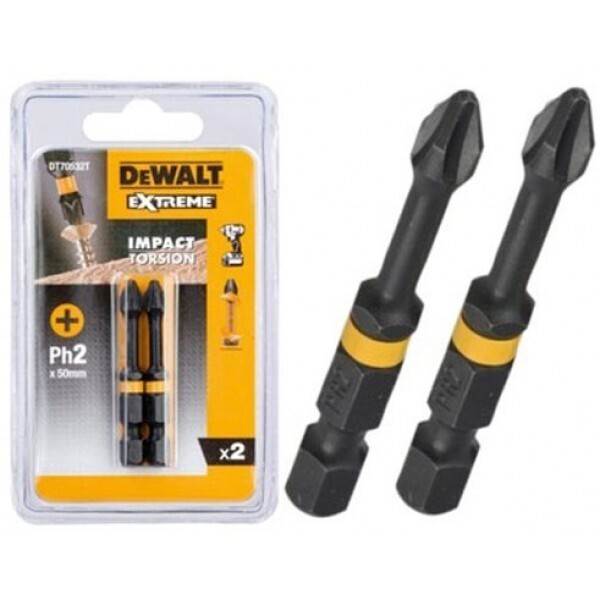 

Биты ударные DEWALT IMPACT TORSION EXTREME Ph2 50 мм 2 шт (DT70532T)