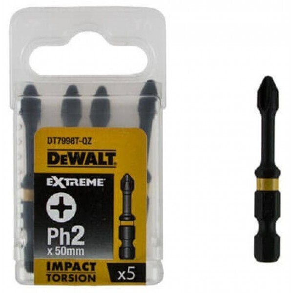 

Биты ударные DEWALT IMPACT TORSION EXTREME Ph2 50 мм 5 шт (DT7998T)