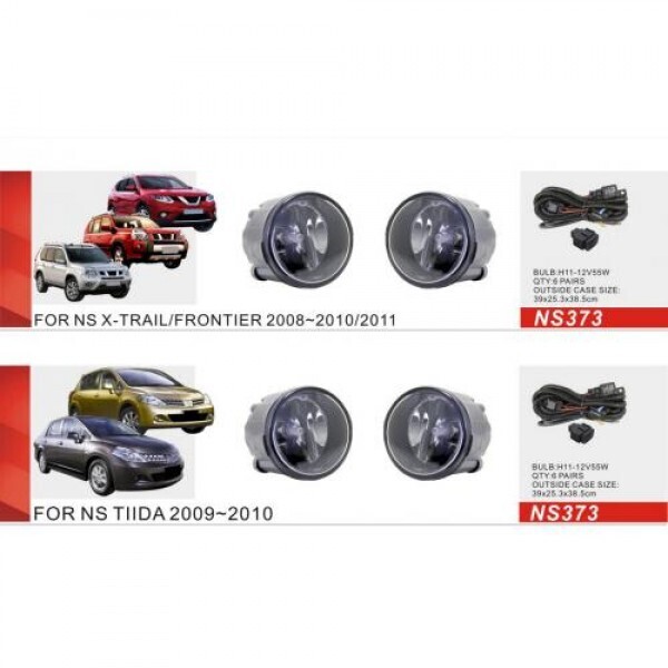 

Фары доп.модель Nissan Tiida 2009-10/Murano 2009-12/X-Trail 2008-10/NS-373W/H11-55W/эл.проводка (NS-373W)