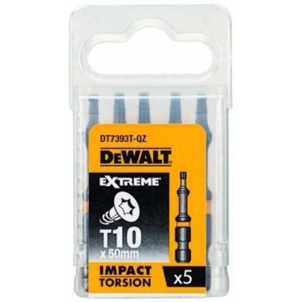 

Биты ударные DEWALT IMPACT TORSION EXTREME Т10 50 мм 5 шт (DT7393T)