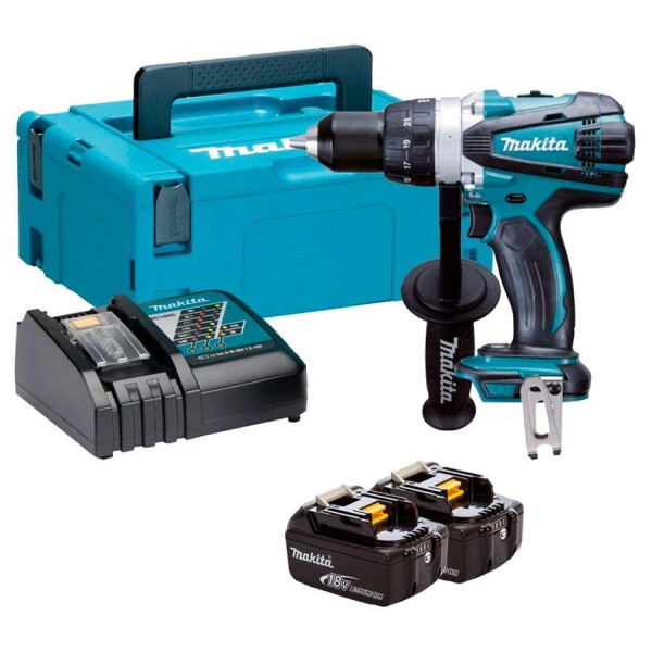 

Аккумуляторная дрель-шуруповерт Makita DDF458RFJ + 2 акб ВL1830 18 V 3 Ah + з/у + MakPac