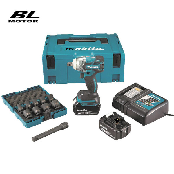 

Аккумуляторный ударный гайковерт Makita DTW285RFJX + 2 АКБ + ЗУ + кейс + набор ударных головок