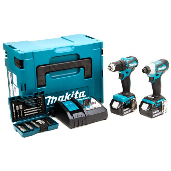 

Набор аккумуляторного инструмента Makita DLX2220JX2 + 2 акб 18 V 3 Ah + з/у + MakPac + набор оснастки