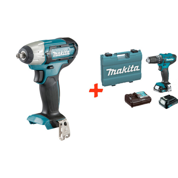 

Аккумуляторный гайковерт Makita TW141DZ + акк шуруповерт HP333DWYE + 2 акб 12 V 1.5 Ah + з/у + кейс