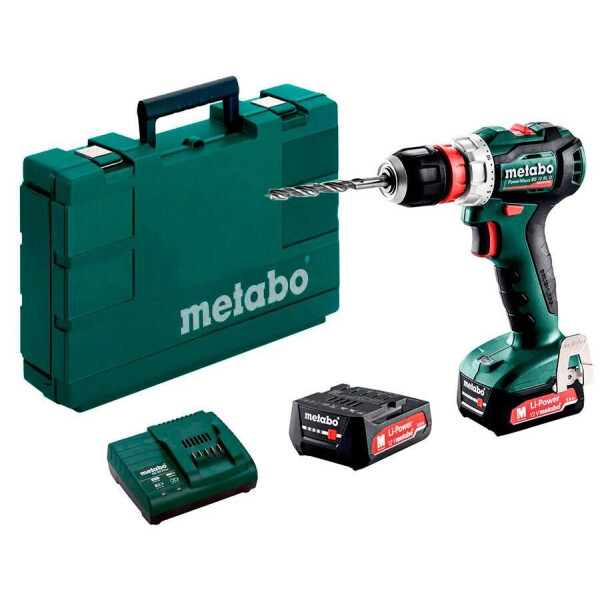 

Аккумуляторный шуруповерт Metabo PowerMaxx BS 12 BL Q + 2 акб + з/у + кейс (601039500)