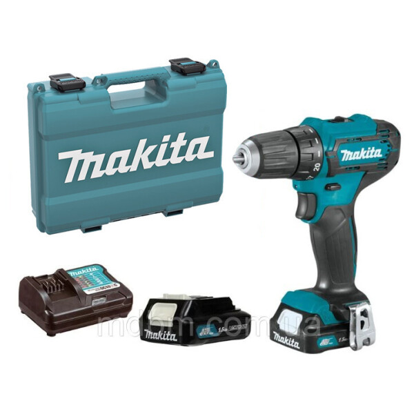 

Аккумуляторный шуруповерт Makita DF333DWYE + 2 акб 12 V 1.5 Ah + з/у + кейс