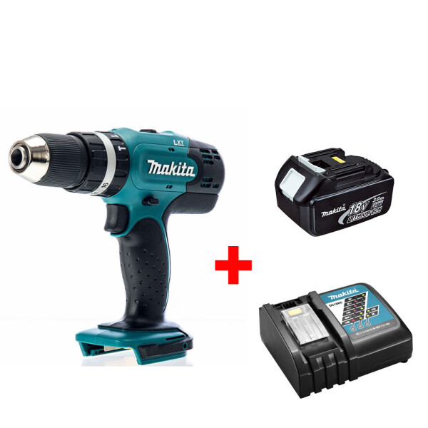 

Аккумуляторная ударная дрель-шуруповерт Makita DHP453Z+акк.18V 3 Ah+быстрозарядное ЗУ