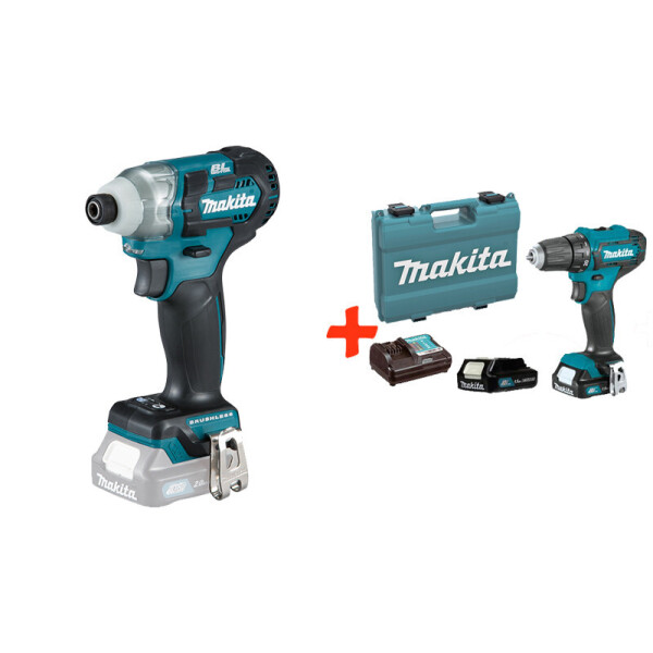 

Аккумуляторный ударный шуруповерт Makita TD111DZ + акк шуруповерт DF333DWYE + 2 акб 12 V 1.5 Ah + з/у + кейс