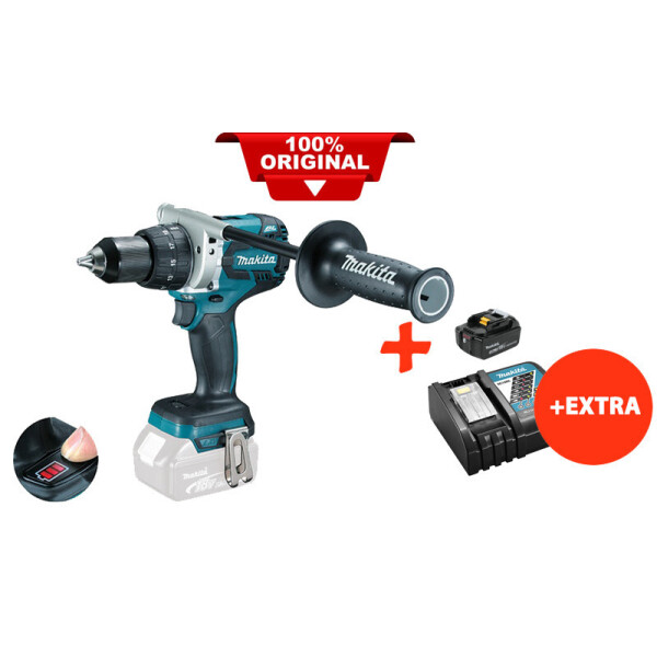 

Аккумуляторная дрель-шуруповерт Makita DDF481Z+акк.18V 5 Ah+быстрозарядное ЗУ (DDF481RT)