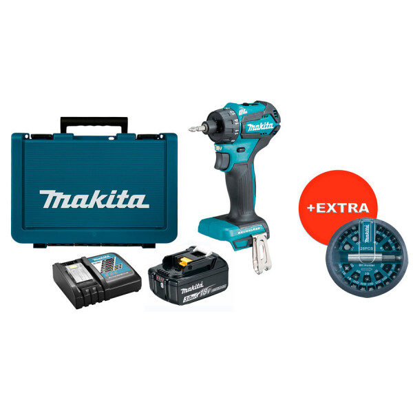 

Аккумуляторный шуруповерт Makita DDF083RFX + 1 акб 18 V 3 Ah + з/у + кейс + набор бит 28 шт (B-28911)
