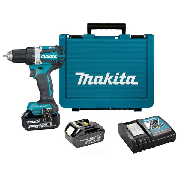 

Аккумуляторный шуруповерт Makita DDF484RFE + 2 акб BL1830 18 V 3 Ah + з/у DC18RC + кейс
