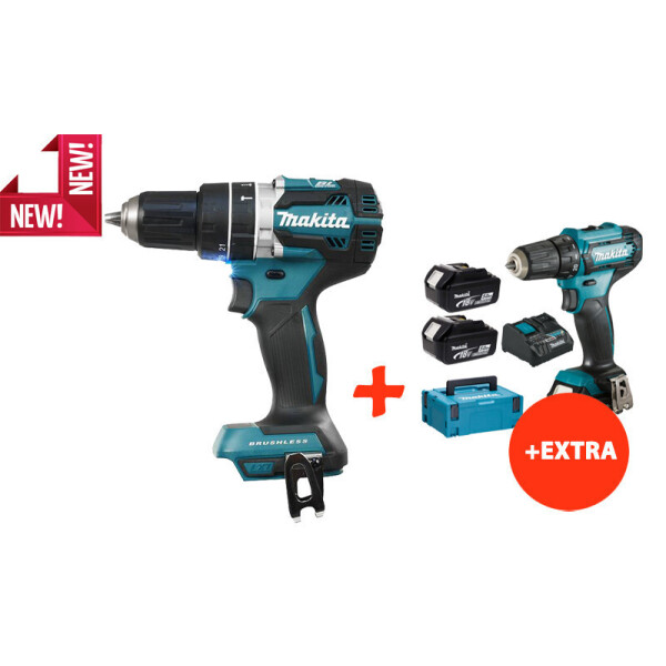 

Аккумуляторный ударный шуруповерт Makita DHP484Z+аккумуляторный шуруповерт Makita DF333DNX10 (DHP484REX10)