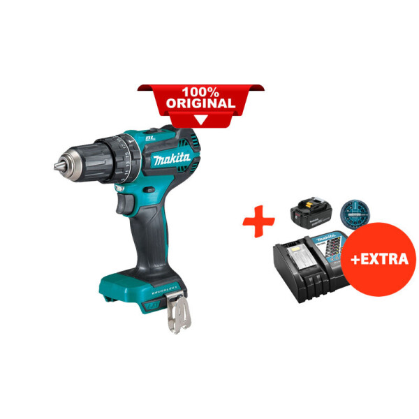

Аккумуляторный ударный шуруповерт Makita DHP485Z+акк.18V 5 Ah+быстрозарядное ЗУ+набор бит (DHP485RTX)