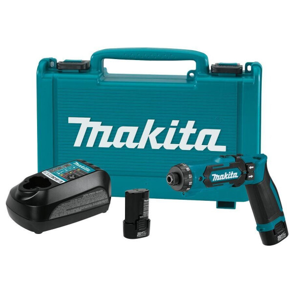 

Аккумуляторный шуруповерт Makita DF012DSE + 2 акб BL0715 7.2 V 1.5 Ah + з/у DC10WA + кейс