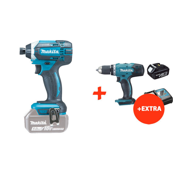 

Аккумуляторный ударный шуруповерт Makita DTD152Z+аккумуляторная дрель-шуруповерт Makita DDF453RFX7