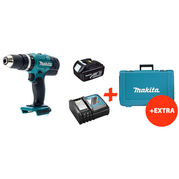

Аккумуляторная ударная дрель-шуруповерт Makita DHP453Z+акк.18V 3 Ah+быстрозарядное ЗУ+кейс (DHP453RFK)