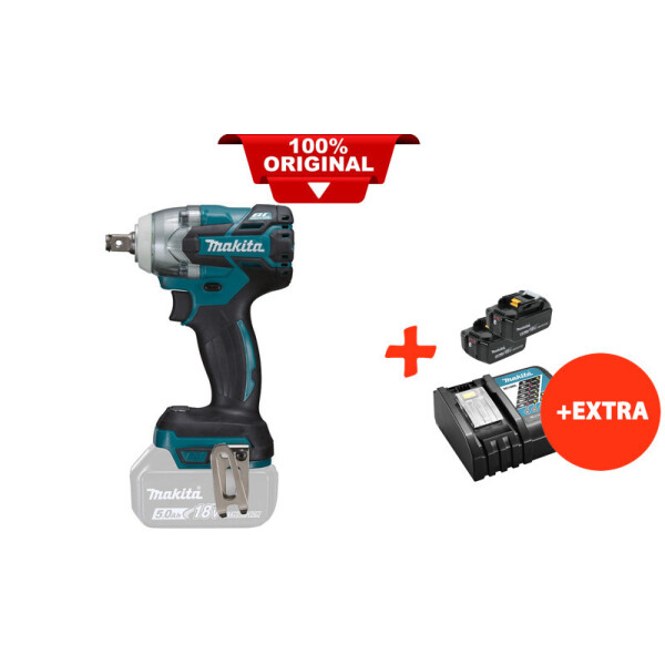 

Аккумуляторный ударный гайковерт Makita DTW285Z+2 акк.18V 5 Ah+быстрозарядное ЗУ (DTW285RT2)