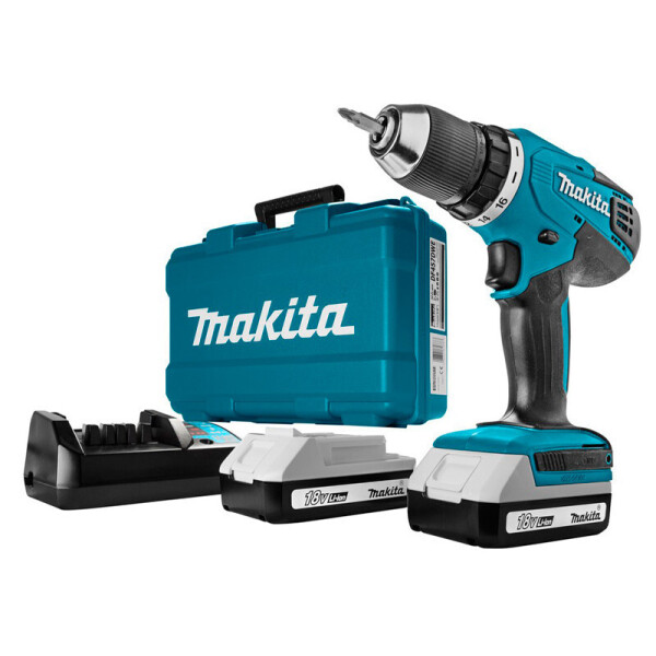 

Аккумуляторный шуруповерт Makita DF457DWE + 2 акб BL1815G 18 V 1.5 Ah + з/у DC18WA + кейс