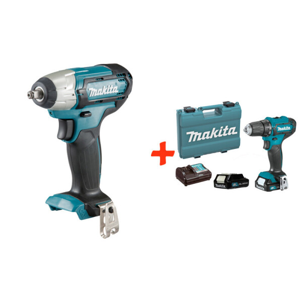 

Аккумуляторный гайковерт Makita TW140DZ + акк шуруповерт DF333DWYE + 2 акб 12 V 1.5 Ah + з/у + кейс