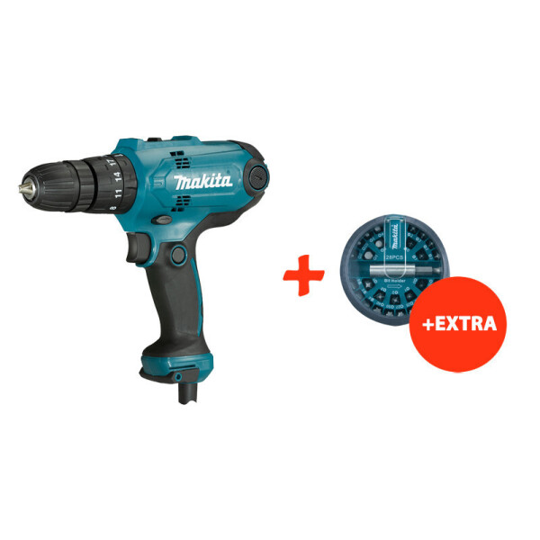 

Сетевой ударный шуруповерт Makita HP0300+набор бит (HP0300X)