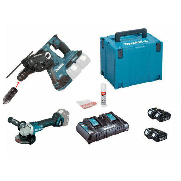 

Набор инструментов Makita DLXMUA281 + 4 акб 18 V 3 Ah + з/у + MakPac