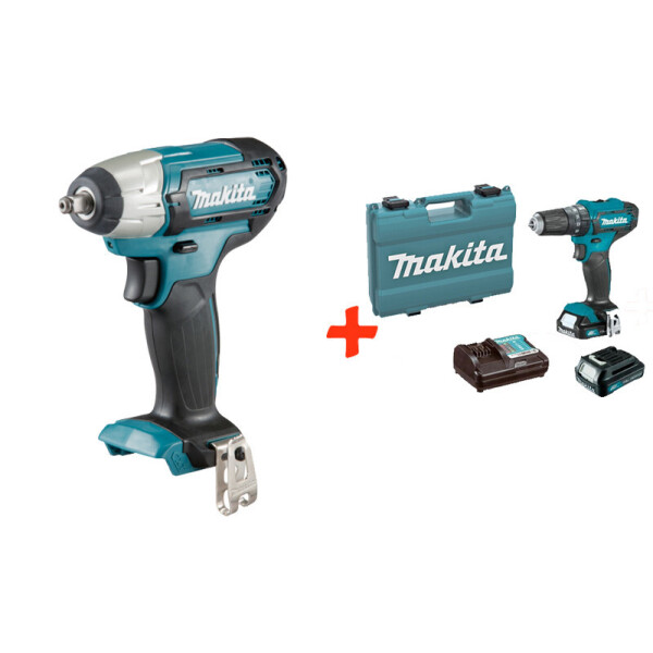 

Аккумуляторный гайковерт Makita TW140DZ + акк шуруповерт HP333DWYE + 2 акб 12 V 1.5 Ah + з/у + кейс