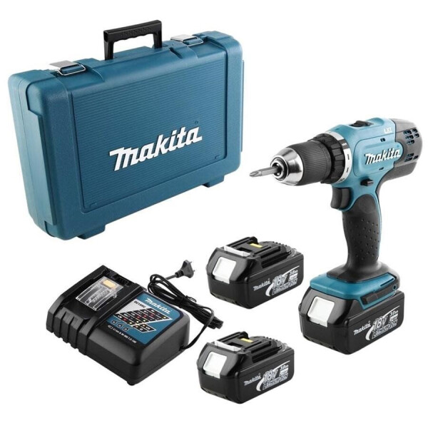 

Аккумуляторная дрель-шуруповерт Makita DDF453RFE3 + 3 акб 18 V 3 Ah + з/у DC18RC + кейс