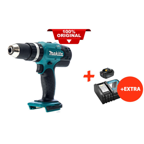 

Аккумуляторная ударная дрель-шуруповерт Makita DHP453Z+акк.18V 5 Ah+быстрозарядное ЗУ (DHP453RT)