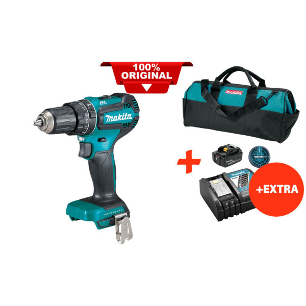 

Аккумуляторный ударный шуруповерт Makita DHP485Z+акк.18V 5 Ah+быстрозарядное ЗУ+набор бит+сумка (DHP485RTBX)
