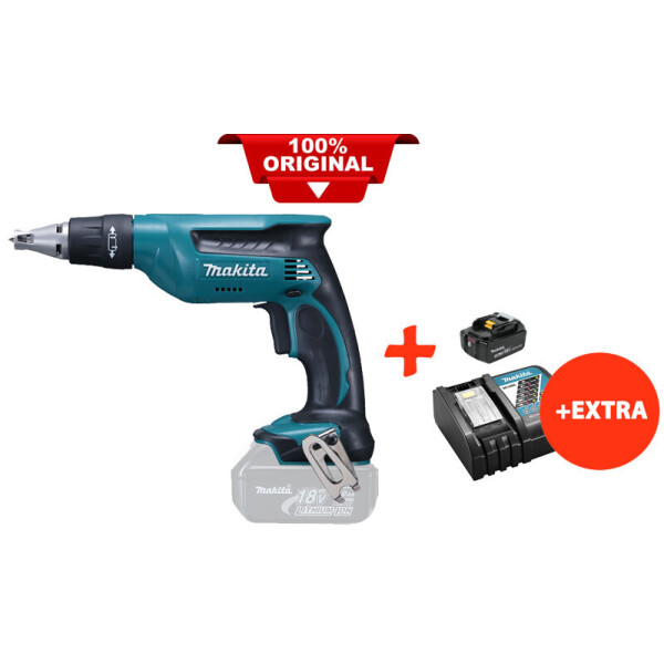 

Аккумуляторный шуруповерт Makita DFS451Z+акк.18V 5 Ah+быстрозарядное ЗУ (DFS451RT)