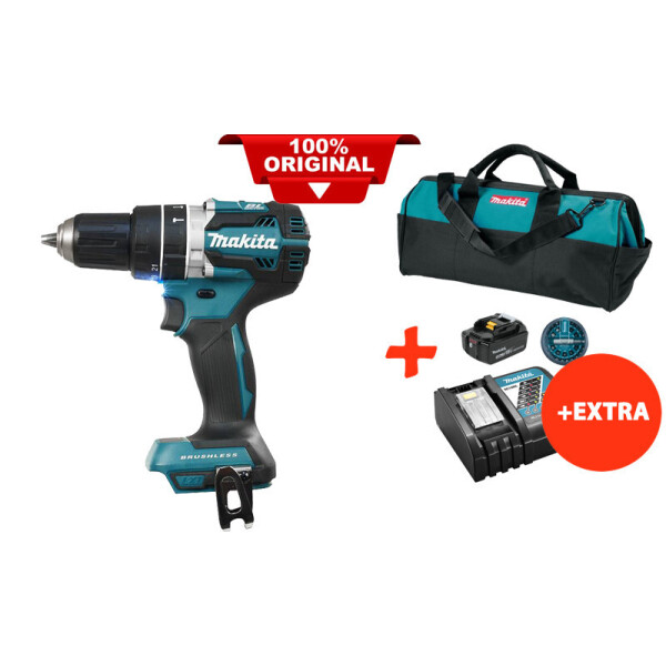 

Аккумуляторный ударный шуруповерт Makita DHP484Z+акк.18V 5 Ah+быстрозарядное ЗУ+набор бит+сумка (DHP484RTBX)