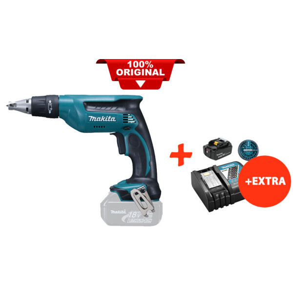 

Аккумуляторный шуруповерт Makita DFS451Z+акк.18V 5 Ah+быстрозарядное ЗУ+набор бит (DFS451RTX)