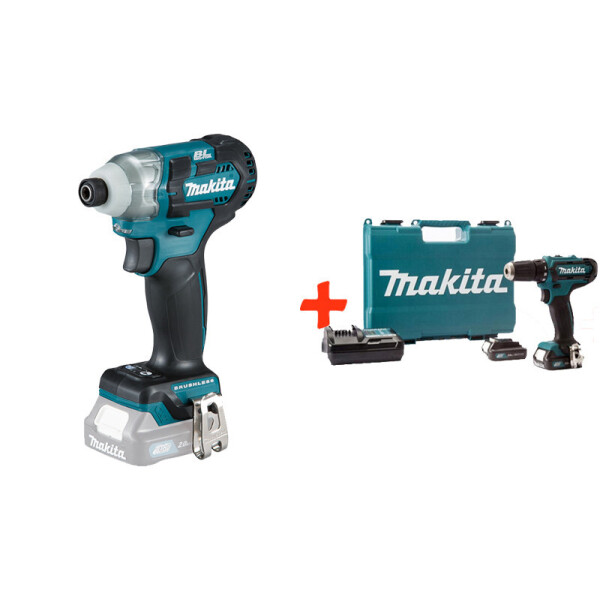 

Аккумуляторный ударный шуруповерт Makita TD111DZ + акк шуруповерт HP333DWAE + 2 акб 12 V 2 Ah + з/у + кейс