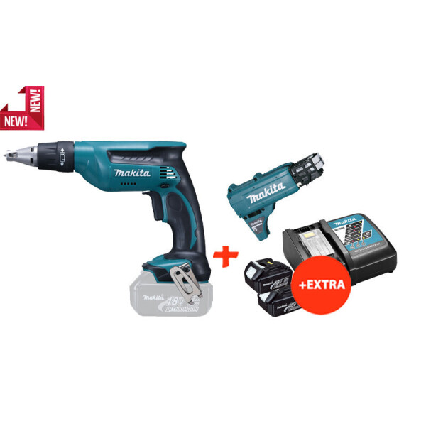 

Аккумуляторный шуруповерт Makita DFS451Z+магазин подачи шурупов+1 аккумулятор и быстрозарядное ЗУ (DFS451RFX)