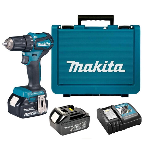 

Аккумуляторная дрель-шуруповерт Makita DDF483RFE + 2 акб BL1830 18 V 3 Ah + з/у DC18RC + кейс