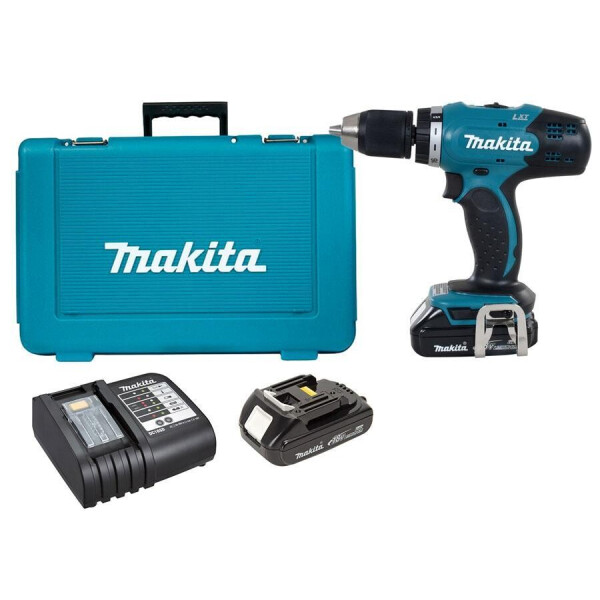 

Аккумуляторный ударный шуруповерт Makita DHP453SYE + 2 акб 18 V 1.5 Ah + з/у DC18SD + кейс