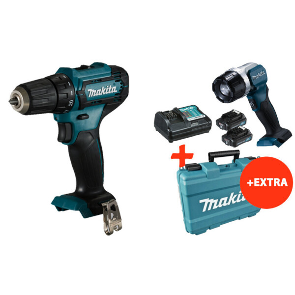 

Аккумуляторный шуруповерт Makita DF333DZ+ 2 акк 12V 2Ah + ЗУ + фонарь + кейс (DF333DWAL1)