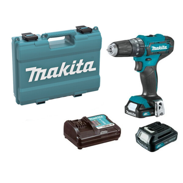 

Аккумуляторная ударная дрель-шуруповерт Makita HP333DWYE + 2 акб 12 V 1.5 Ah + з/у + кейс